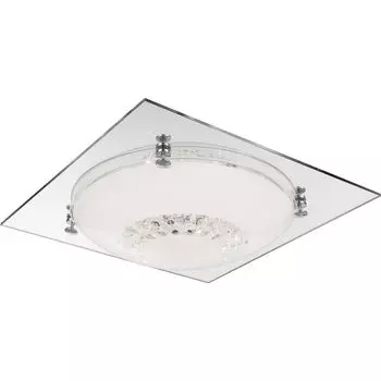 Светодиодный потолочный светильник, кристаллы, хром, прозрачный, D 31,5см Globo Lighting, серебро