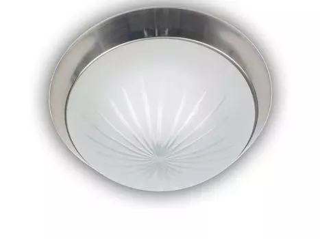 Светодиодный потолочный светильник, круглое граненое стекло, сатинированный матовый никель, 35см, светодиодный настенный светильник Niermann Standby