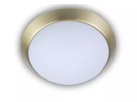 Светодиодный потолочный светильник, круглое опаловое стекло, матовая латунь, декоративное кольцо 30см, светильник для лестничной клетки Niermann Standby