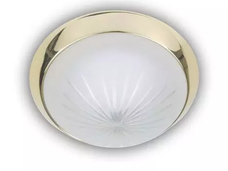 Светодиодный потолочный светильник круглый 40см из граненого стекла, сатинированная полированная латунь, офисный светильник Niermann Standby