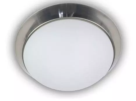 Светодиодный потолочный светильник круглый опаловое стекло матовая копия кольца матовый никель 45см Светодиодный офисный светильник Niermann Standby