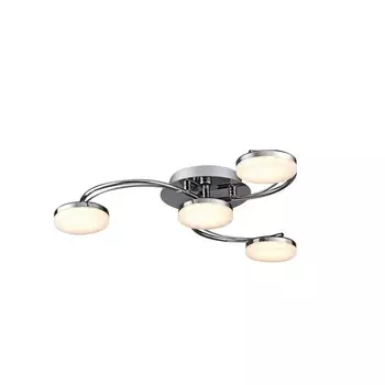 Светодиодный потолочный светильник Lindby Dyln из хромированного металла