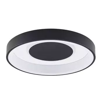 Светодиодный потолочный светильник Lindby "Изан" черного цвета из пластика