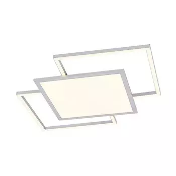 Светодиодный потолочный светильник Lucande 'Ciaran' из алюминия и металла, серебро