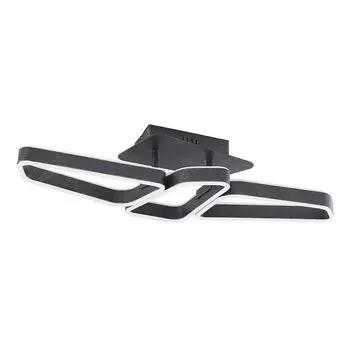 Светодиодный потолочный светильник Lucande 'Quinn' черного цвета из металла