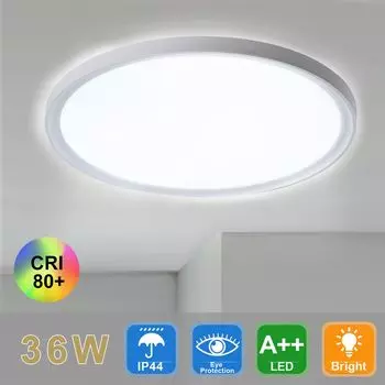Светодиодный потолочный светильник LZQ 36 Вт, светильник для душевой комнаты, 28,5 см, светильник для влажной комнаты, круглый светильник, потолочные светильники для ванной комнаты, спальни, кухни, прихожей, холодный белый