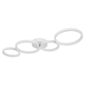 Светодиодный потолочный светильник, матовый белый, кольца, L 88,5 см etc-shop