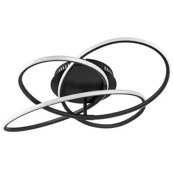 Светодиодный потолочный светильник, матовый черный, 60 см Globo Lighting