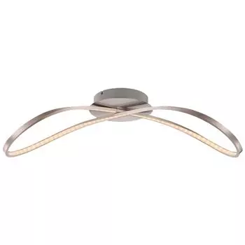 Светодиодный потолочный светильник, матовый никель, сатинированная отделка, длина 75 см. etc-shop, серебро