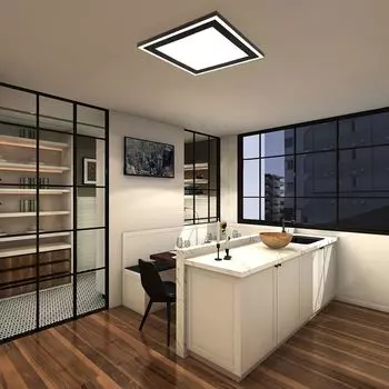Светодиодный потолочный светильник, металл, кристаллы, 35х35 см. Globo Lighting