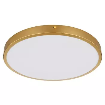 Светодиодный потолочный светильник, металл, латунь, теплый белый, D 35 см Globo Lighting, золото