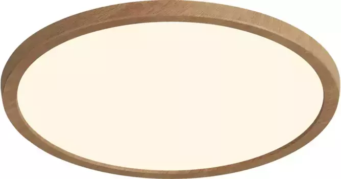 Светодиодный потолочный светильник Nordlux "Oja 29 IP20 2700K Step-Dim", 1 лампочка, светодиодный модуль накаливания | Светодиод прочно интегрирован 29,4 см, Высота: 2,3 см, цвет Holzfolie