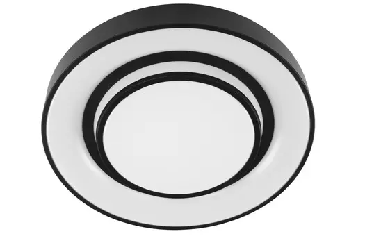 Светодиодный потолочный светильник Novel, 48x8,5 см, черно-белый