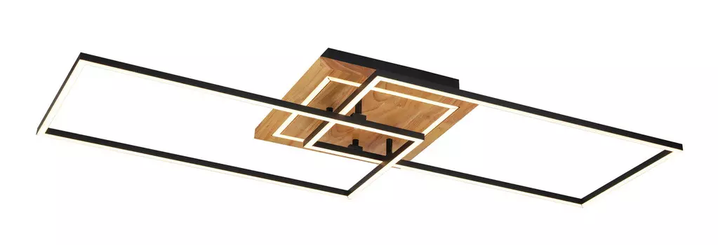 Светодиодный потолочный светильник Novel, 86x46x11 см, натуральный/черный