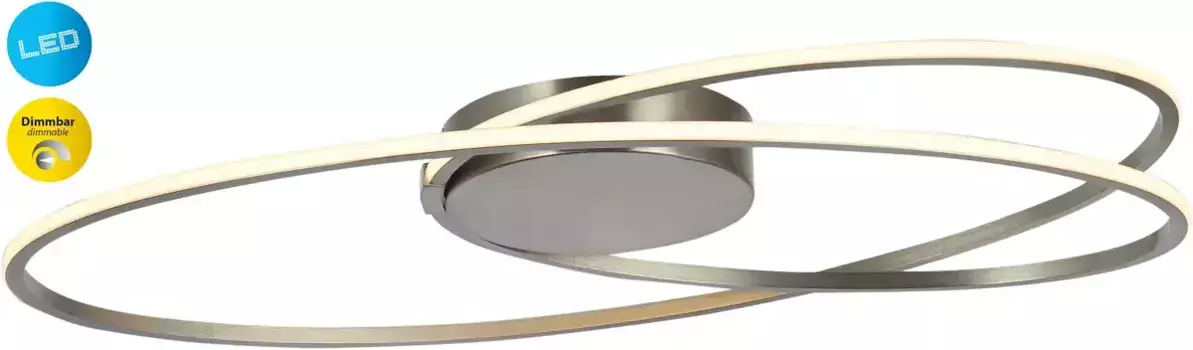 Светодиодный потолочный светильник nve "Loop Line", теплый белый Высота: 15 см, цвет stahlgrau