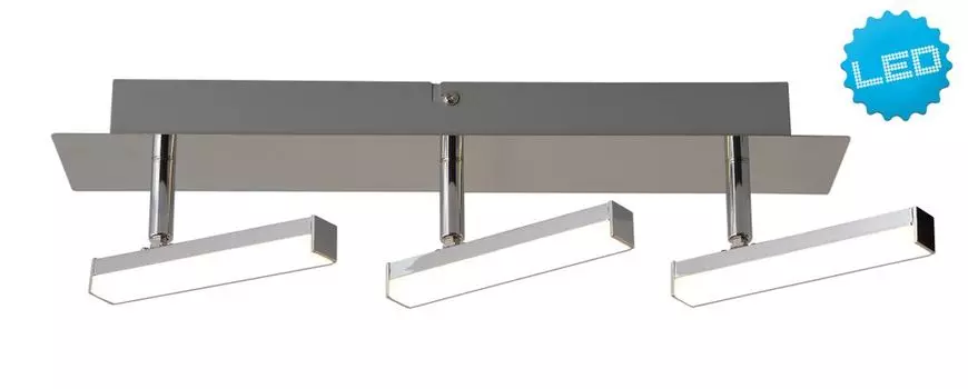 Светодиодный потолочный светильник Nve - пластик/металл - цвет: хром, опал; 1228442