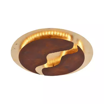 Светодиодный потолочный светильник Paul Neuhaus, 50x50x8 см, золотой/ржавый