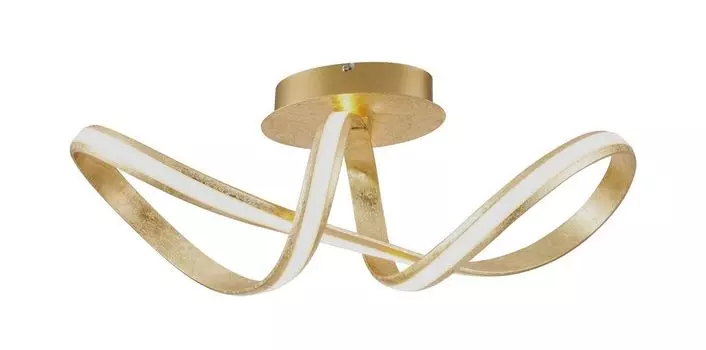 Светодиодный потолочный светильник Paul Neuhaus Melinda, золотой, изогнутый, серебро