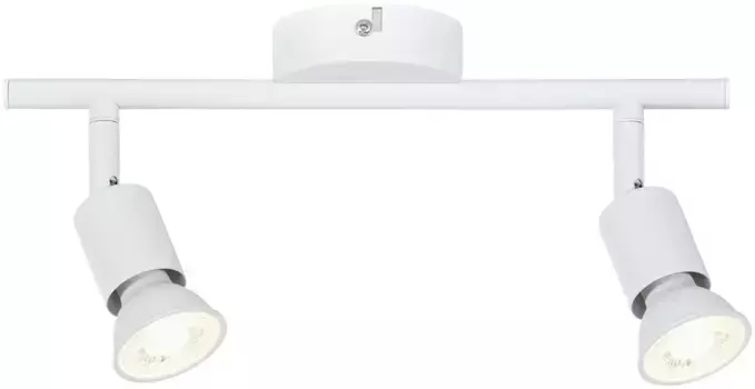 Светодиодный потолочный светильник Paulmann "Carolina", 2 лампочки, лампа GU10 | без лампочки, GU10 Высота: 12,4 см, белый