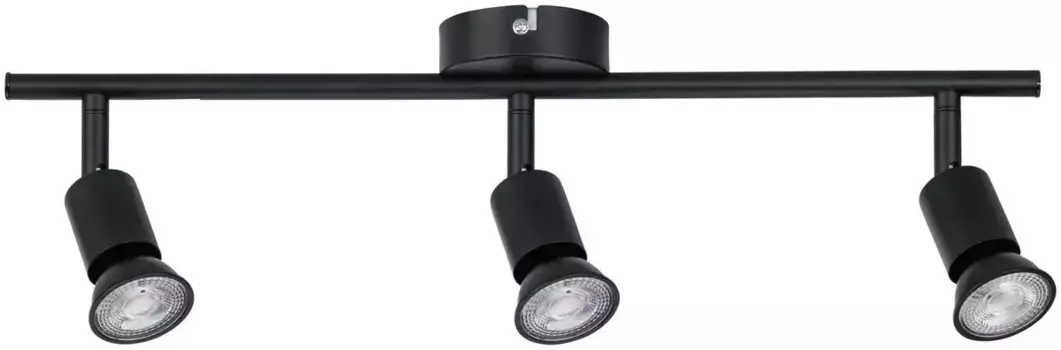 Светодиодный потолочный светильник Paulmann "Carolina", 3 лампочки, лампа GU10 | без лампочки, GU10 Высота: 12,4 см, черный