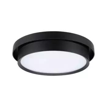 Светодиодный потолочный светильник Paulmann "Malik 15W 230V 2700K пластик", 1 лампочка, 3-ступенчатая регулировка яркости 28,0 см, Высота: 5,7 см, черный