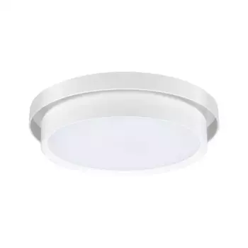 Светодиодный потолочный светильник Paulmann "Malik 15W 230V 2700K пластик", 1 лампочка, 3-ступенчатая регулировка яркости 28,0 см, Высота: 5,7 см, белый