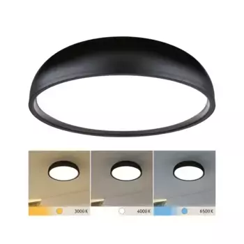 Светодиодный потолочный светильник Paulmann "Selection Bath Oka IP44 24W 230V пластик", 1 лампочка, WhiteSwitch 36,0 см, Высота: 10,5 см, черный