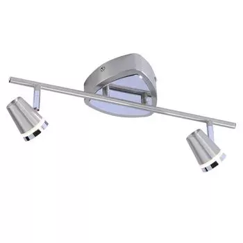 Светодиодный потолочный светильник, подвижные споты, L 35,5 см etc-shop, серебро