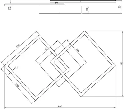 Светодиодный потолочный светильник Reality Leuchten, черный