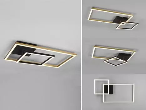 Светодиодный потолочный светильник Reality Padella черный, золотой, диммер, поворотный REALITY Import