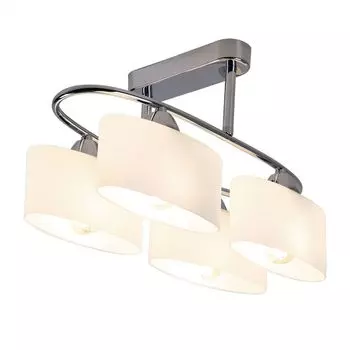 Светодиодный потолочный светильник RGB из хрома и стекла OVALE etc-shop, серебро
