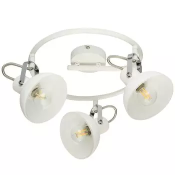 Светодиодный потолочный светильник RGB, регулируемые точечные светильники, хром, стекло, приложение и голосовое управление etc-shop, белый