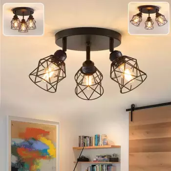 Светодиодный потолочный светильник Rosikey, черный