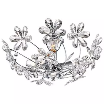 Светодиодный потолочный светильник с цветочным декором из прозрачного акрила. etc-shop