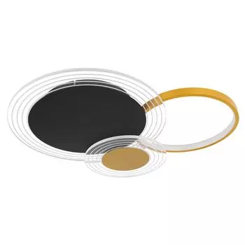 Светодиодный потолочный светильник, с регулировкой яркости, пульт дистанционного управления, золотой, черный etc-shop