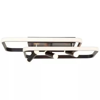 Светодиодный потолочный светильник, с регулировкой яркости, пульт дистанционного управления, CCT, 66 x 45 см, 54 Вт, 7600 лм Lightbox, черный