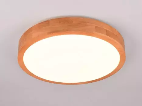 Светодиодный потолочный светильник с регулируемой яркостью, дерево, 40 см. TRIO