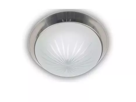 Светодиодный потолочный светильник, сатиновое стекло, матовый никель, 25 см. Светодиодный светильник для прихожей. Niermann Standby