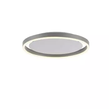 Светодиодный потолочный светильник Selltec круглый SITU, цвет теплый белый, регулировка яркости с помощью настенного выключателя, алюминий для гостиной, столовой, спальни, кухни 7507013, 7507095, 7508013, 7508095, серебро