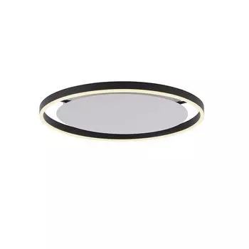 Светодиодный потолочный светильник Selltec круглый SITU, цвет теплый белый, регулировка яркости с помощью настенного выключателя, алюминий, антрацит, гостиная, столовая, спальня, кухня 7507013, 7507095, 7508013, 7508095, серый