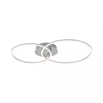 Светодиодный потолочный светильник Selltec с кольцами вверх и вниз, световой эффект RBG, пульт дистанционного управления для изменения цвета гостиной, спальни, офиса 14537055, серебро