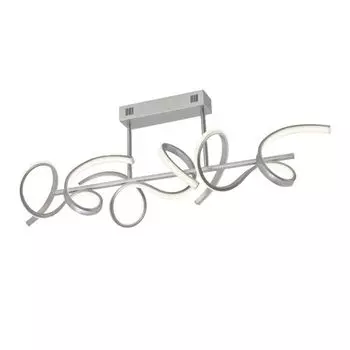 Светодиодный потолочный светильник, серебристый, изогнутый, диммер, L 82 см etc-shop, серебро