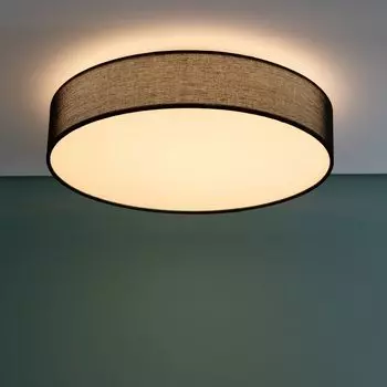 Светодиодный потолочный светильник Smart Home WIZ с тканевым абажуром - 47см, черный/белый Lightbox