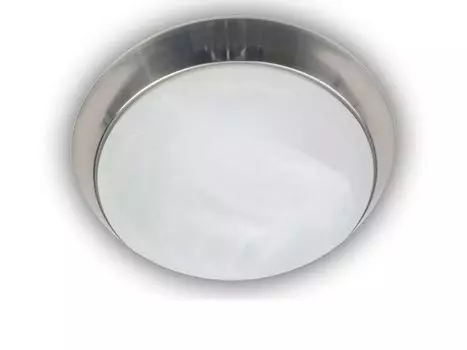 Светодиодный потолочный светильник стекло алебастр декоративное кольцо матовый никель 35см Светодиодное офисное освещение Niermann Standby