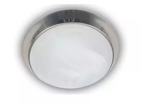 Светодиодный потолочный светильник, стекло алебастр, никель-матовый, 30 см, освещение для загородного дома с регулируемой яркостью Niermann Standby