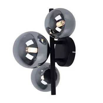 Светодиодный потолочный светильник, стеклянные шарики, черный, 21 см etc-shop