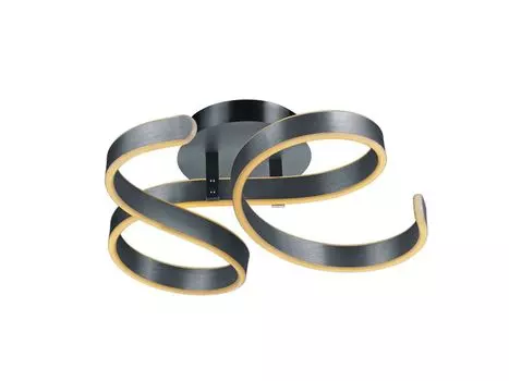 Светодиодный потолочный светильник Trio France из матового алюминия, 40 Вт, 6000 лм., серебро