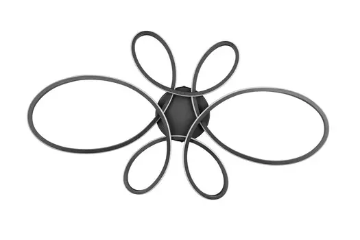 Светодиодный потолочный светильник Trio Leuchten, 83x45,5x7,5 см, черно-белый