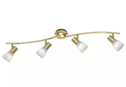 Светодиодный потолочный светильник TRIO Leuchten "Levisto" на 4 лампочки 88 см, цвет messingfarben