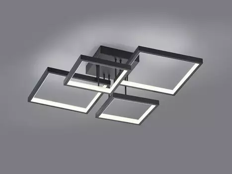 Светодиодный потолочный светильник Trio Sorrento, матовый черно-белый, 24 Вт, 2400 лм, черный